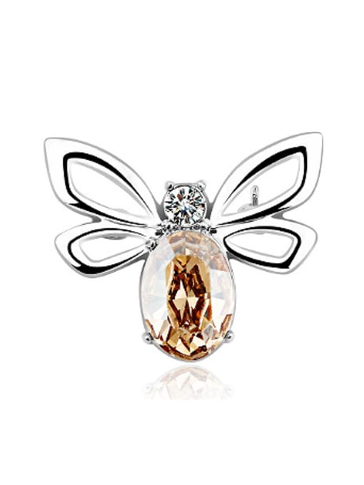 OUXI Fashion Austria Crystal Butterfly Brooch 0