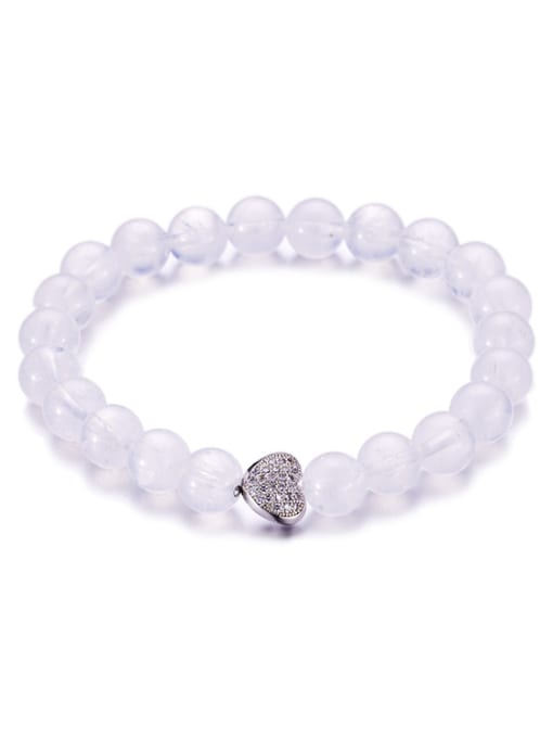 CEIDAI Fashion Natural White Crystal Beads Bracelets 0