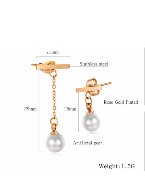 Open Sky Stainless Steel With Rose Gold Plated Trendy  unsymmetric Round Stud Earrings 2