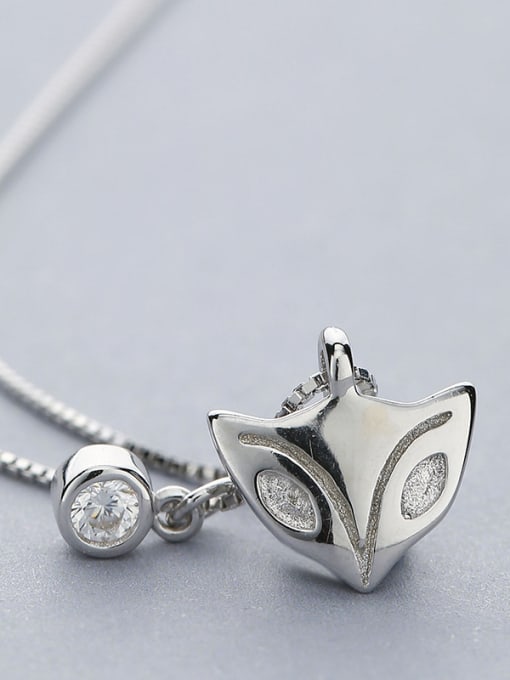 One Silver Fox Zircon Necklace 2