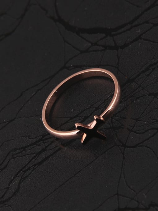 GROSE Black Aircraft Titanium Rose Gold Plated Ring 1