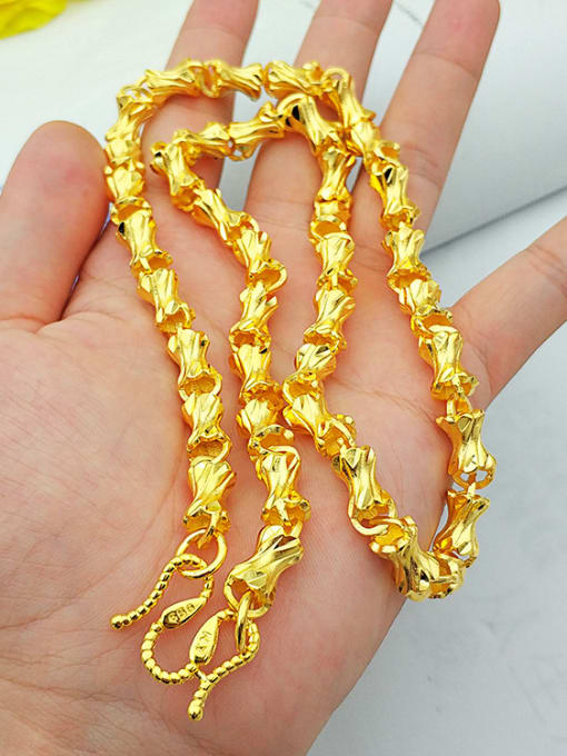 golden Men Delicate Candy Shaped Necklace