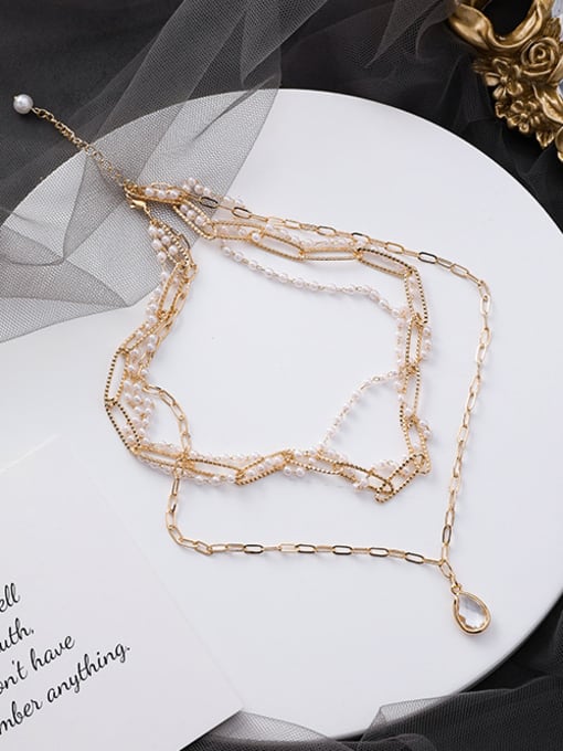 Girlhood Alloy With Champagne Gold Plated Fashion Charm   Multi-layer Necklaces 1