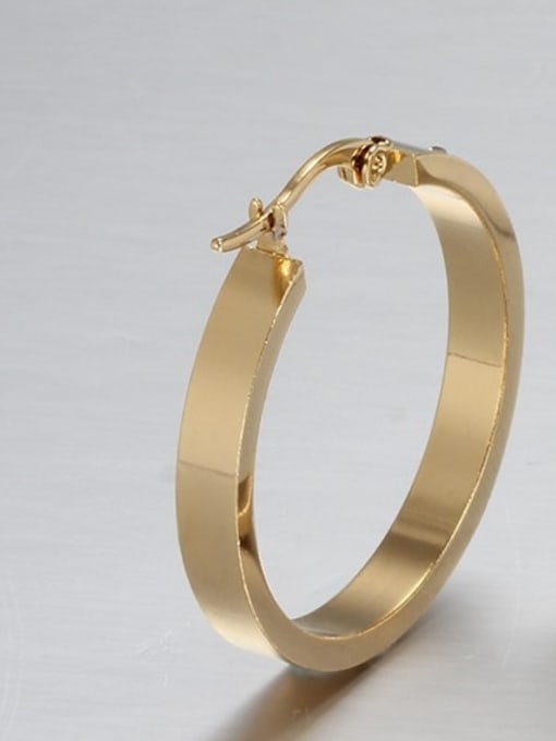 CONG Fashionable Gold Plated Geometric Shaped Rhinestone Clip Earrings 1