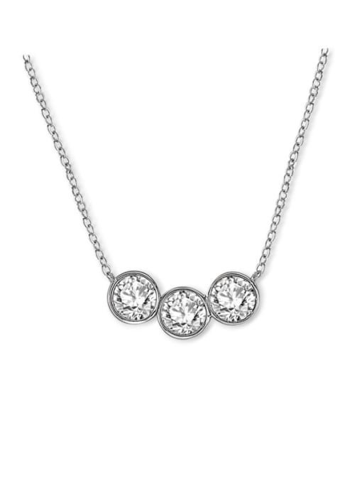 Platinum Fashion rose-gold protein write-Opal Zircon Necklace