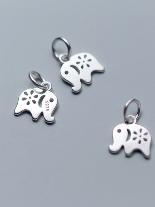 FAN 925 Sterling Silver With Silver Plated Trendy Animal Elephant Charms 1