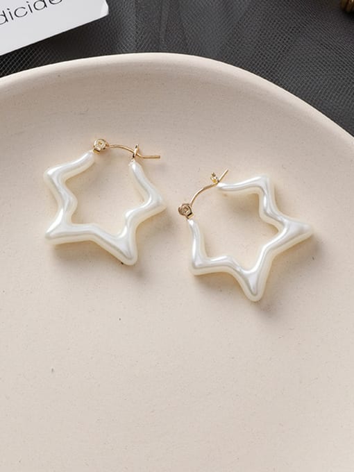 Main plan section Alloy With Gold Plated Simplistic Star Clip On Earrings