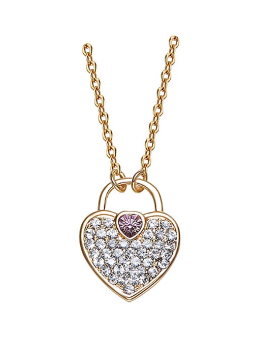 CEIDAI Fashion Heart shaped Gold Plated Necklace 0