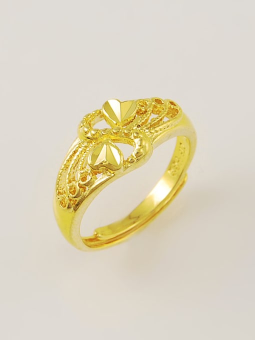 golden Creative 24K Gold Plated Double Heart Design Ring
