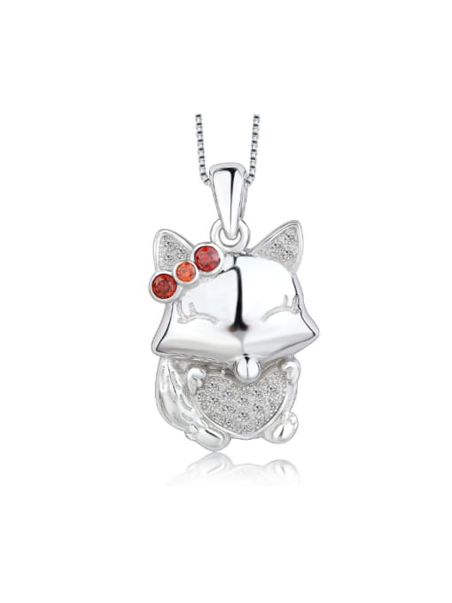 kwan Micro Pave Zircon Lovely Sleeping Squirrel Pendant 0