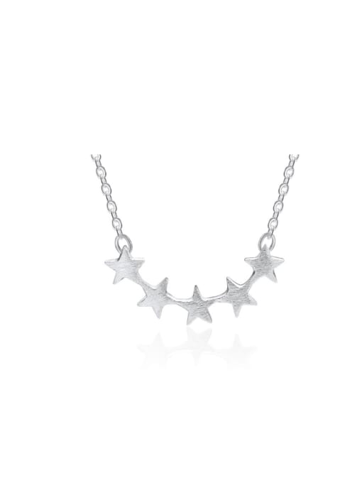kwan Fashion Pentagram Silver Clavicle Necklace 0