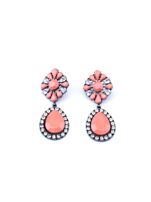 KM Artificial Stones Alloy Drop Chandelier earring 0