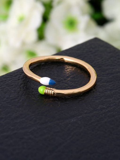 16 K Gold Plating Creative Pencil Shaped Open Design Ring
