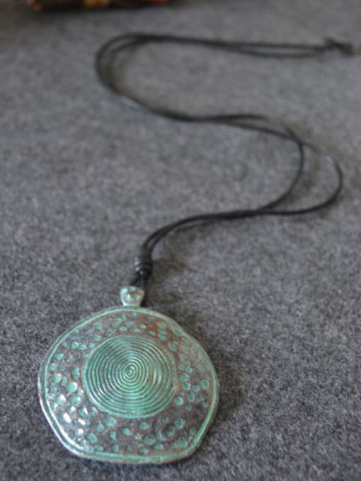 Dandelion Women Retro Green Round Shaped Necklace