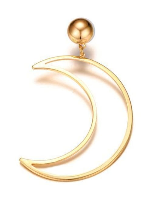CONG Fresh Gold Plated Star Shaped Asymmetry Drop Earrings 1