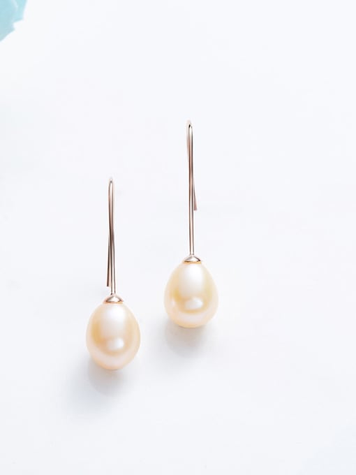 CEIDAI Fashion Little Water Drop Freshwater Pearl 925 Silver Earrings 3