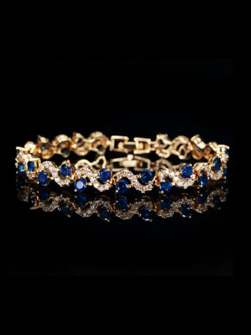 Blue Exquisite Jewelry All-match Zircon Bracelet
