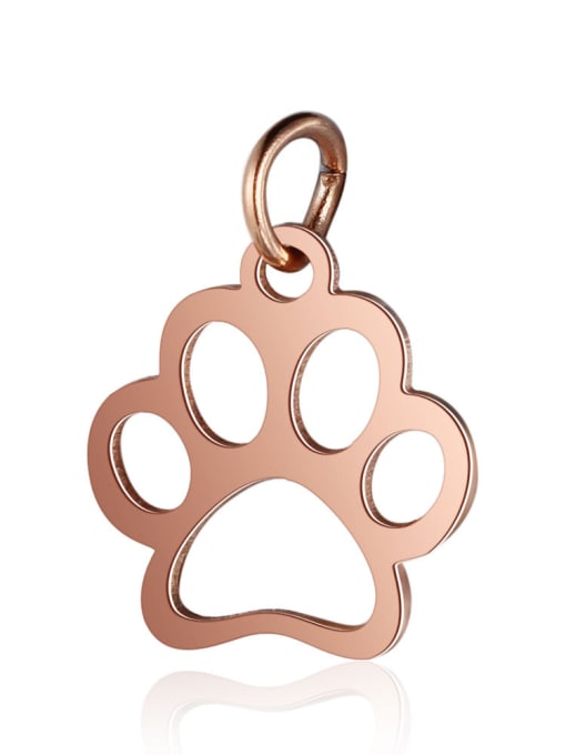 XT452R-rose gold Stainless Steel With Gold Plated Fashion Dog Charms