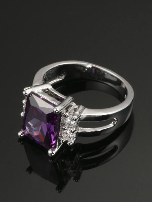 ZK High Quality Purple Zircons Wedding Ring 2