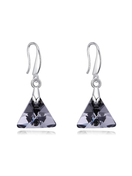Black Triangle austrian Crystal Alloy Earrings