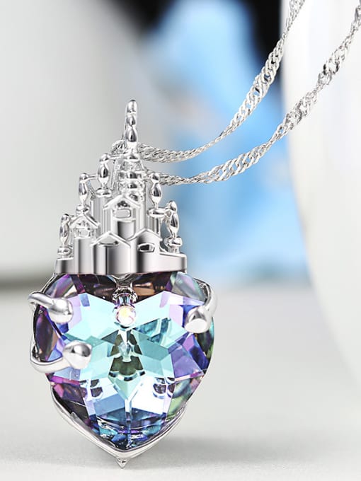 CEIDAI S925 Silver Castle Shaped Necklace 3