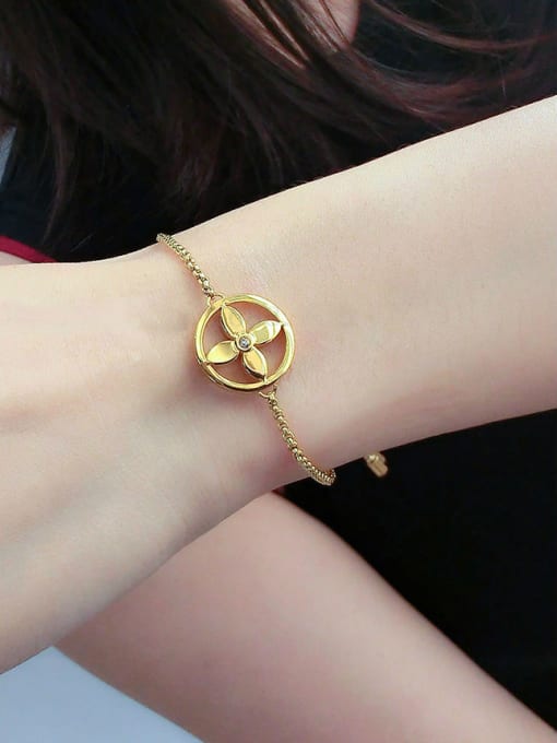 JINDING Fashion 18K Rose Gold Adjustable Bracelet 1