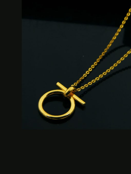 My Model Simple Fashion Geometric Shaped Titanium Necklace 0