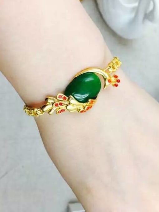 Green Elegant Water Drop Shaped Opal Necklace
