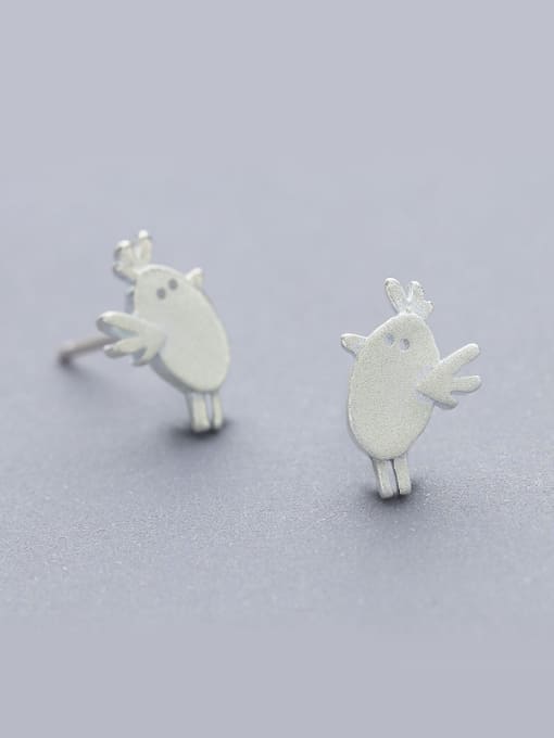 One Silver 925 Silver Bird Shaped Earrings 0