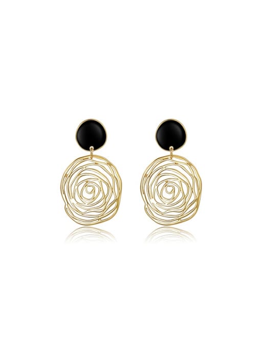 Ronaldo Personality 18K Gold Plated Enamel Drop Earring