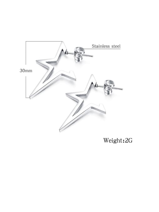 Open Sky Stainless Steel With Platinum Plated Simplistic Geometric Stud Earrings 4
