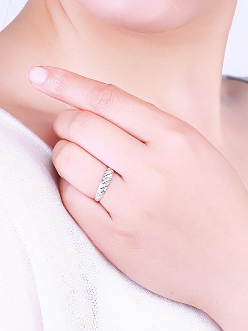 One Silver Women Elegant Geometric Shaped Ring 1