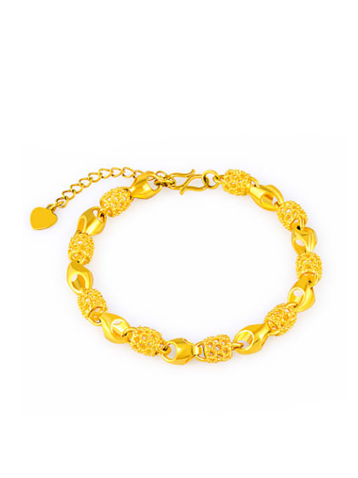Yi Heng Da Adjustable 24K Gold Plated Locket Shaped Bracelet