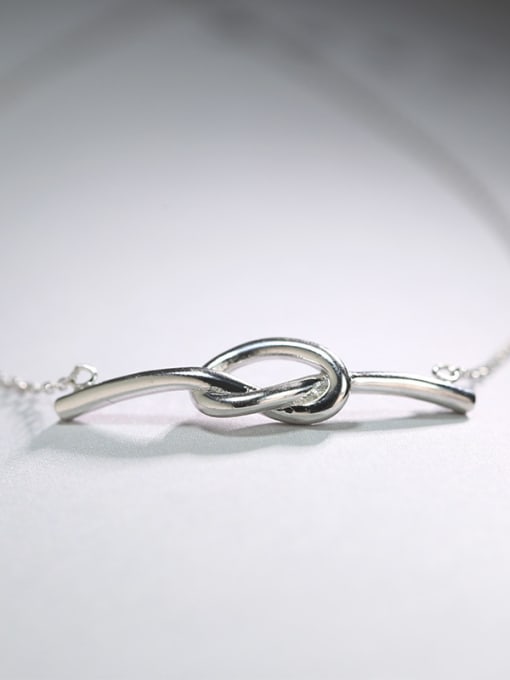 Peng Yuan Simple Little Knot Pendant 925 Silver Necklace 1