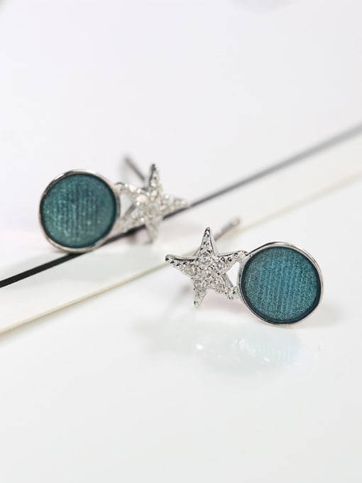 Peng Yuan Tiny Shiny Star Little Round 925 Silver Stud Earrings 1