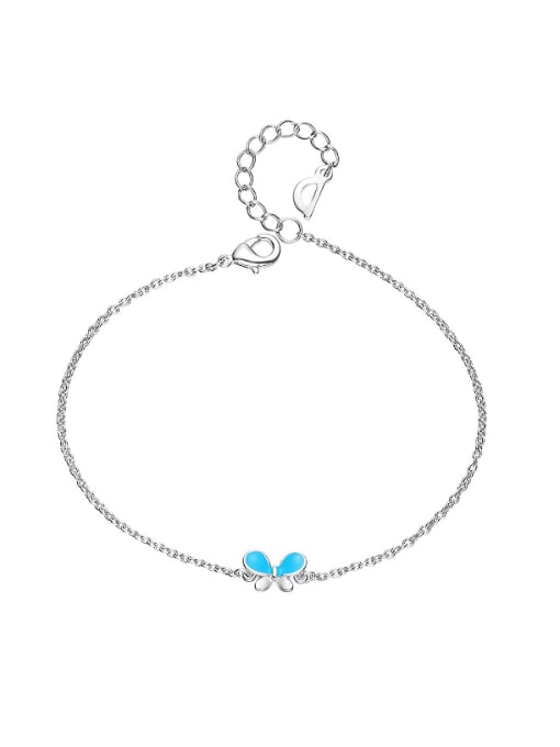 CEIDAI Simple Tiny Blue Butterfly Women Bracelet 0