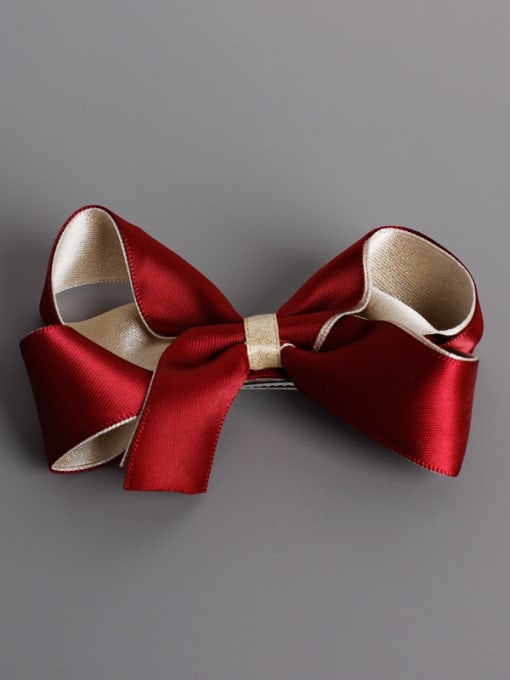 Claret Twisting Bow Hairclip