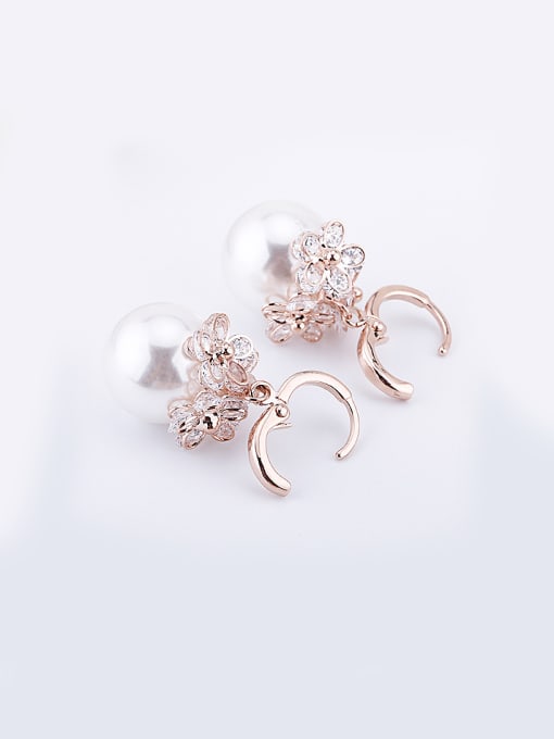 OUXI Temperament Pearl Zircon Stud drop earring 1