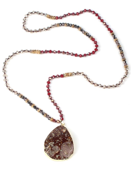 HN1898-A Original DIY Crystal Beads Irregular Stone Fashion Necklace