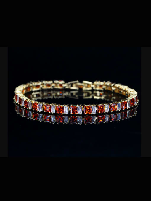 L.WIN Copper inlaid AAA zircons square personality Bracelet multicolor optional 2
