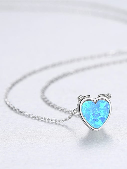 blue-20E11 925 Sterling Silver With Gold Plated Simplistic Heart Locket Necklace