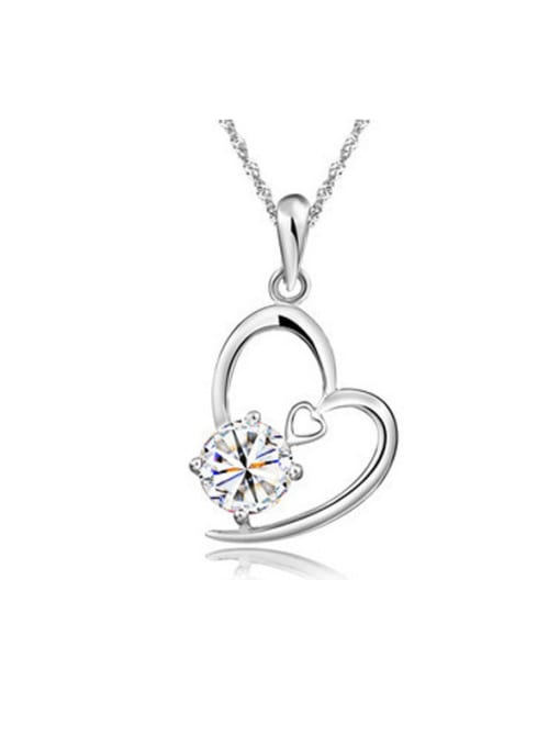 One Silver Heart Shaped Pendant