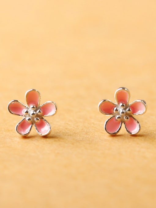 Peng Yuan Tiny Pink Flower stud Earring 0