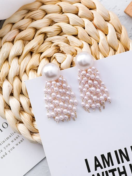 Girlhood Alloy With Rose Gold Plated Trendy Charm Earrings 1