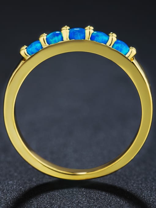 UNIENO Gold Plated Opal Stone Multistone ring 1