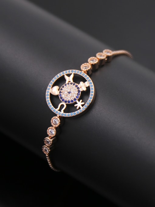 Rose Gold Hollow Round Copper Bracelet
