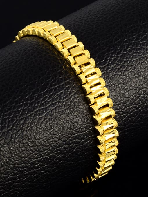 Yi Heng Da Fashionable 24K Gold Plated Geometric Shaped Bracelet 2