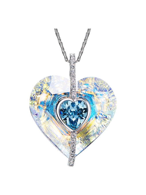 CEIDAI Fashion Heart shaped austrian Crystal Necklace 0