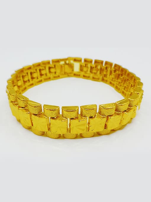 Neayou Men 24 Gold Plated Geometric Bracelet