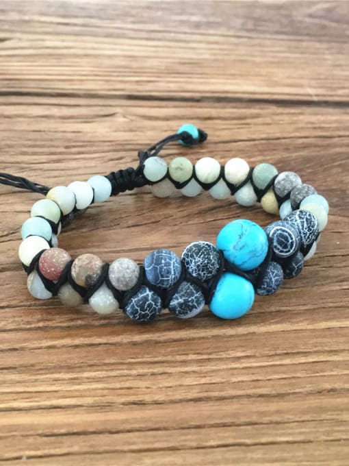 handmade Creative Natural Stones Woven Personality Bracelet 1